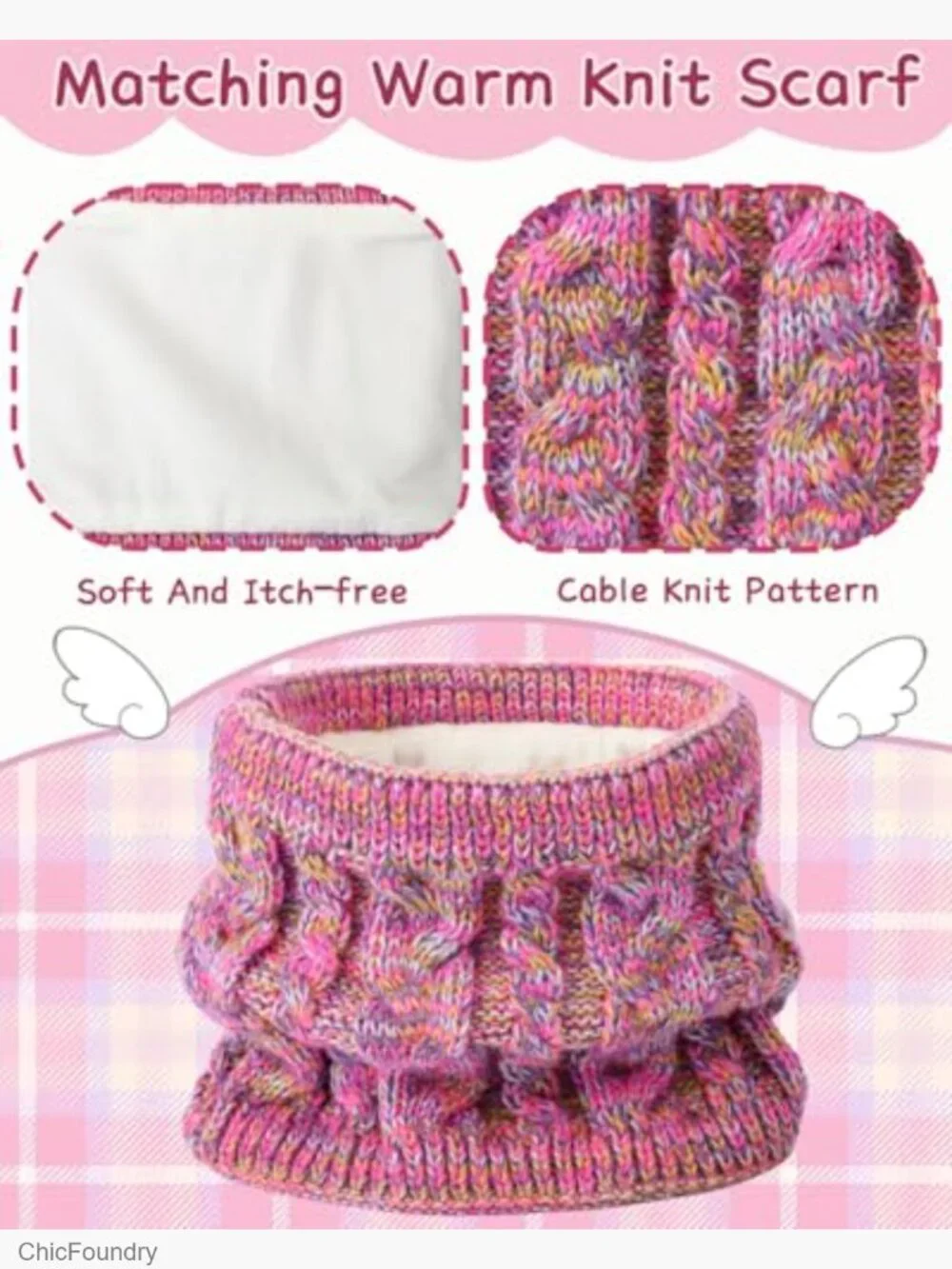 Kids Snow Set: Fleece Lined Beanie, Neck Gaiter & Touchscreen Gloves